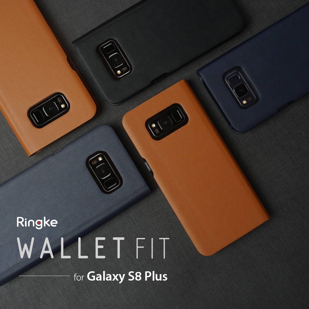 Samsung Galaxy S8 / S8 Plus Ringke Wallet Fit Flip Cover Leather Case