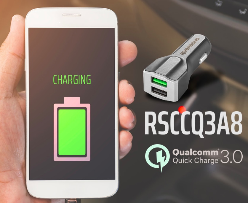 Riversong Car Charger QUALCOMM Quick Charger 3.0 - Black
