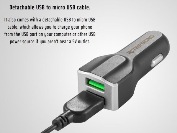 Riversong Car Charger QUALCOMM Quick Charger 3.0 - Black