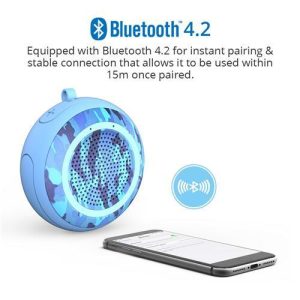 Tronsmart Splash Wireless Bluetooth Speaker, IP67 Waterproof , 10-Hour Playtime, Enhanced Bass, Built-in Mic, True Wireless Stereo - Camouflage Blue