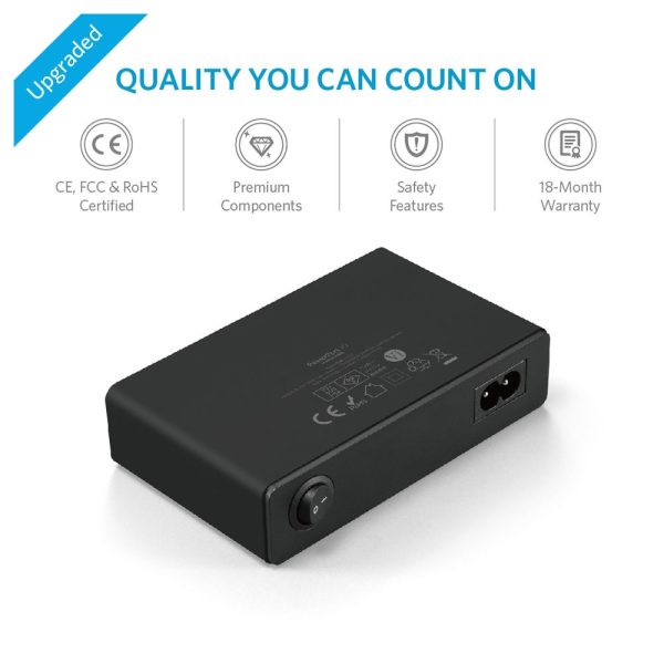 Anker PowerPort 10 -60W Charging Station 10 Port USB Charger - Black  (A2133K11)