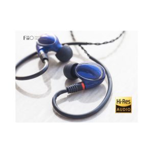 FiiO FH1 Dual Driver Hybrid Over the Ear Headphones, Earbuds In-Ear Monitors with Android Compatible Mic and Remote - Blue