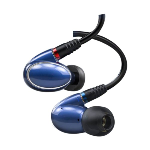 FiiO FH1 Dual Driver Hybrid Over the Ear Headphones, Earbuds In-Ear Monitors with Android Compatible Mic and Remote - Blue