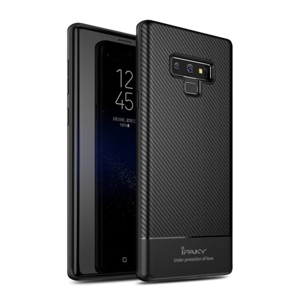 Samsung Galaxy Note 9 Carbon Fiber Series / TPU Case with Carbon Fiber Pattern by iPaky - Black