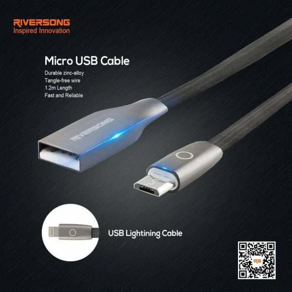Riversong Micro USB Cable (Black) Riversong Micro USB Cable (Black)