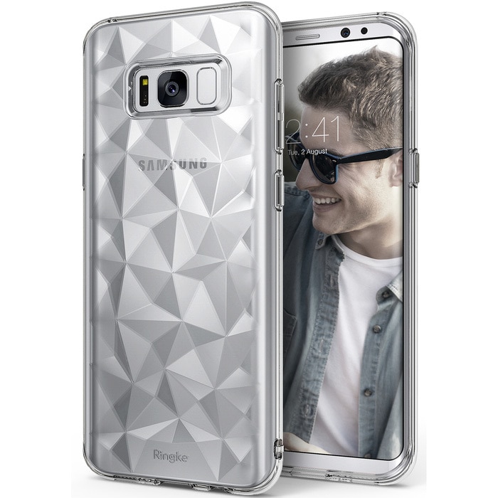 Galaxy S8 Plus Air Prism Stylish Diamond Design Case - Clear