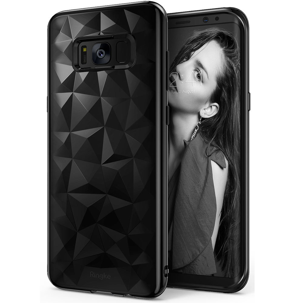 Galaxy S8 Air Prism Stylish Diamond Design Case - Ink Black