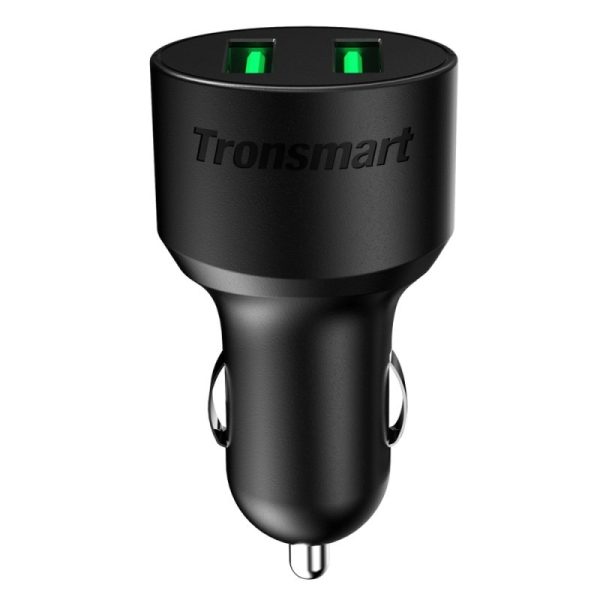 Tronsmart 36 Watt 2 Port USB Car Charger Both Support Quick Charge 3.0 - CC2TF