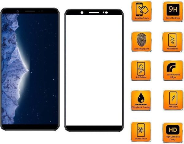 Mocolo Vivo V7 Plus Edge to Edge Tempered Glass - Black