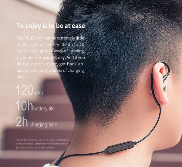 Fiio RC-BT AptX Bluetooth MMCX HiFi Earphone Cable with Wire Control & Mic