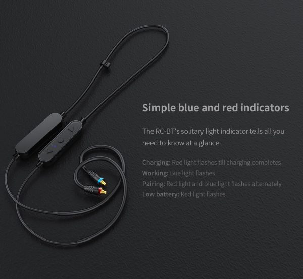 Fiio RC-BT AptX Bluetooth MMCX HiFi Earphone Cable with Wire Control & Mic