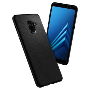 Samsung Galaxy A8 Plus 2018 Spigen Original Liquid Air Soft Case - Matte Black
