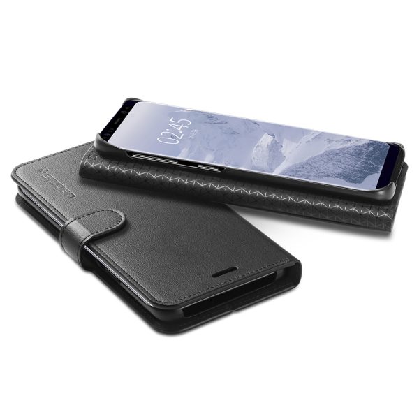 Samsung Galaxy S9 Plus Spigen Original Wallet S Flip Cover Case  - Black