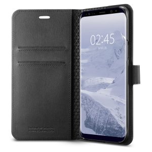 Samsung Galaxy S9 Spigen Original Wallet S Flip Cover Case  - Black