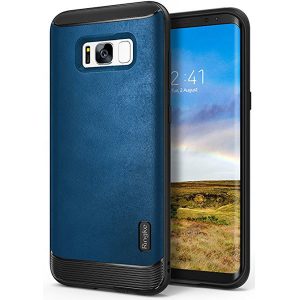 Galaxy S8 Ringke Flex S Leather Infused Case - Deep Blue