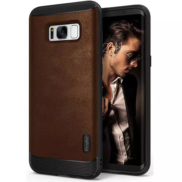 Galaxy S8 Ringke Flex S Leather Infused Case - Brown