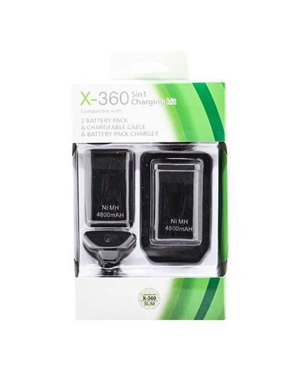 Xbox 360 Battery Pack 4 in 1 Charging Kit - 4800 MAH -  Generic Xbox 360 Battery Pack 4 in 1 Charging Kit - 4800 MAH -  Generic