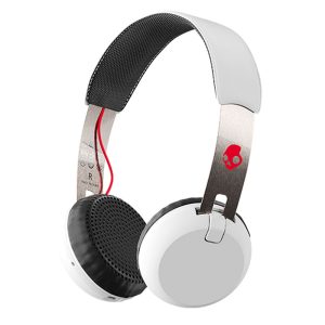 Skullcandy Grind Bluetooth Wireless On Ear Headphones with Mic - White, Black & Red