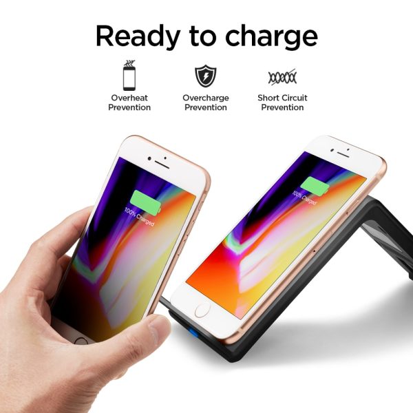 Spigen F303W Wireless Fast Charger for all Qi Certified Devices - Black
