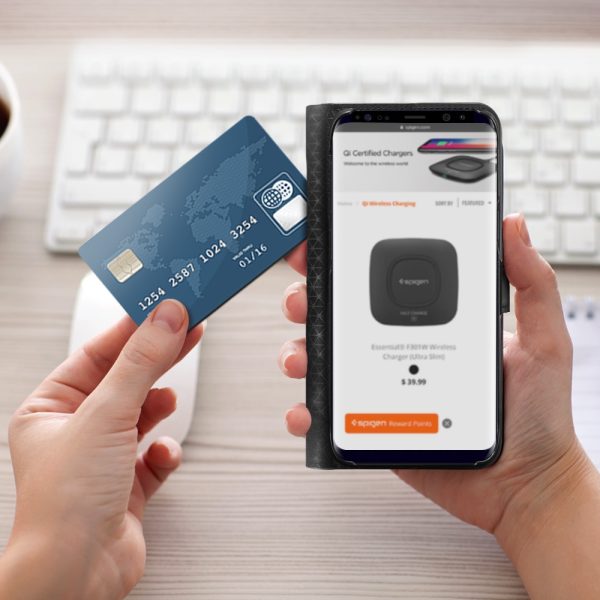 Samsung Galaxy S9 Plus Spigen Original Wallet S Flip Cover Case  - Black