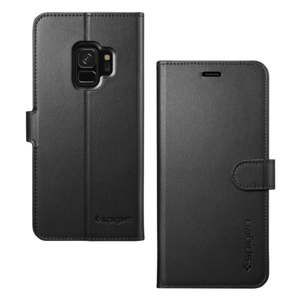 Samsung Galaxy S9 Spigen Original Wallet S Flip Cover Case  - Black