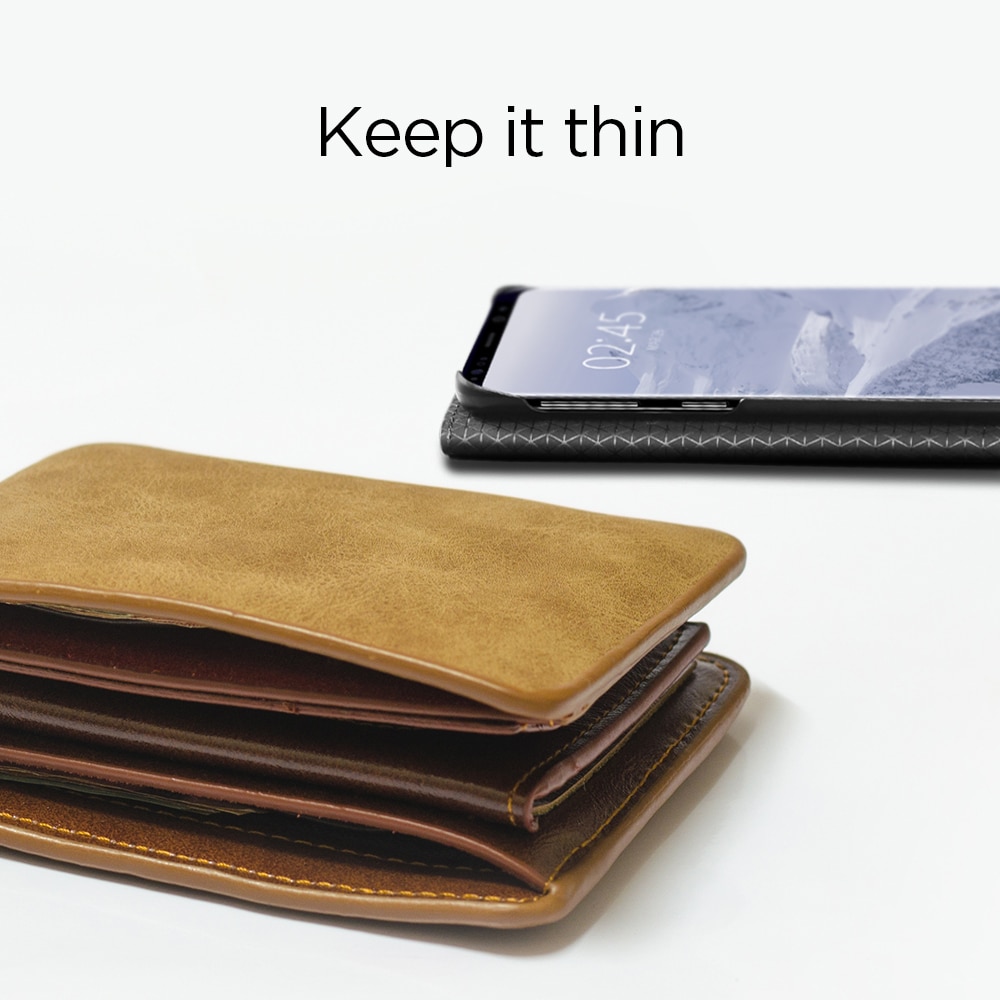 Samsung Galaxy S9 Spigen Original Wallet S Flip Cover Case  - Black