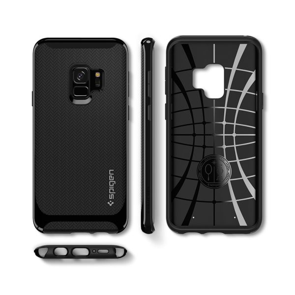 Samsung Galaxy S9 Spigen Original Neo Hybrid Dual Layer Case - Shiny Black Samsung Galaxy S9 Spigen Original Neo Hybrid Dual Layer Case - Shiny Black