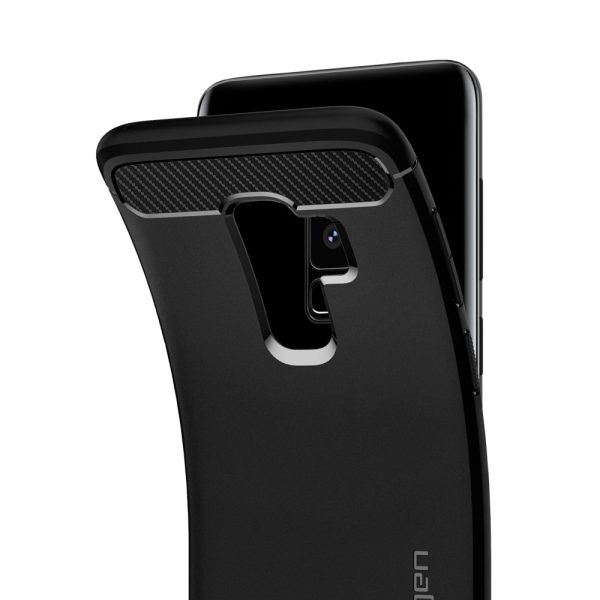 Samsung Galaxy S9 Plus Spigen Original Rugged Armor Soft Case - Matte Black