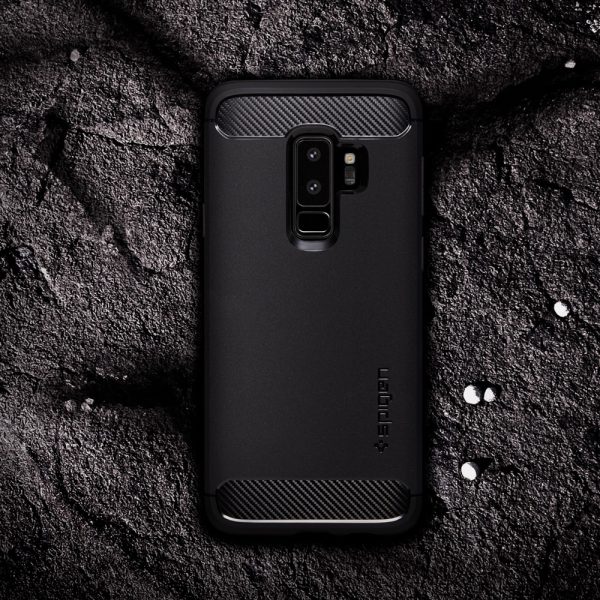 Samsung Galaxy S9 Plus Spigen Original Rugged Armor Soft Case - Matte Black