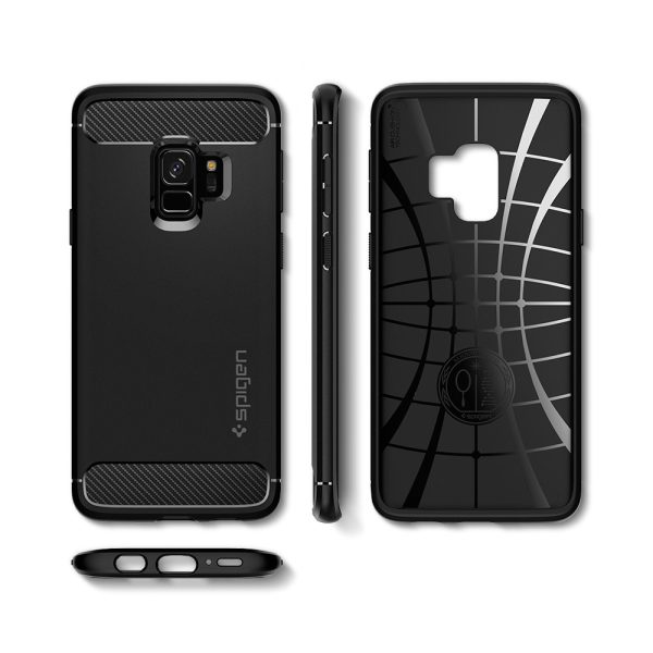 Samsung Galaxy S9 Spigen Original Rugged Armor Soft Case - Matte Black