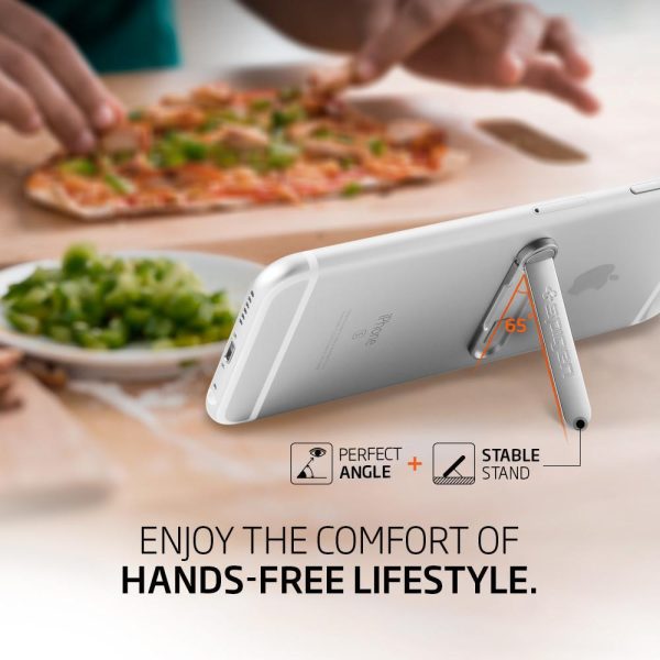 Spigen U100 Kickstand with Magnetic Clasp for every Phone - Silver