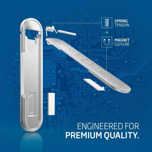 Spigen U100 Kickstand with Magnetic Clasp for every Phone - Silver