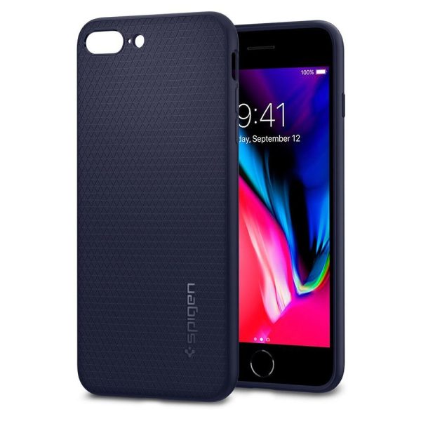 Apple iPhone 8 Plus / iPhone 7 Plus Spigen Liquid Air Case - Midnight Blue Apple iPhone 8 Plus / iPhone 7 Plus Spigen Liquid Air Case - Midnight Blue