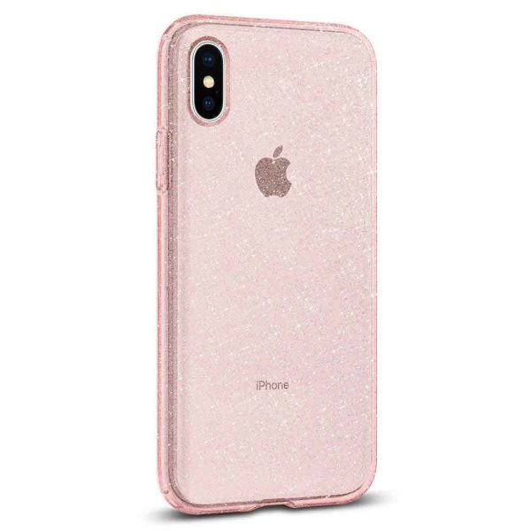 Apple iPhone X Spigen Liquid Crystal Glitter Case - Rose Quartz