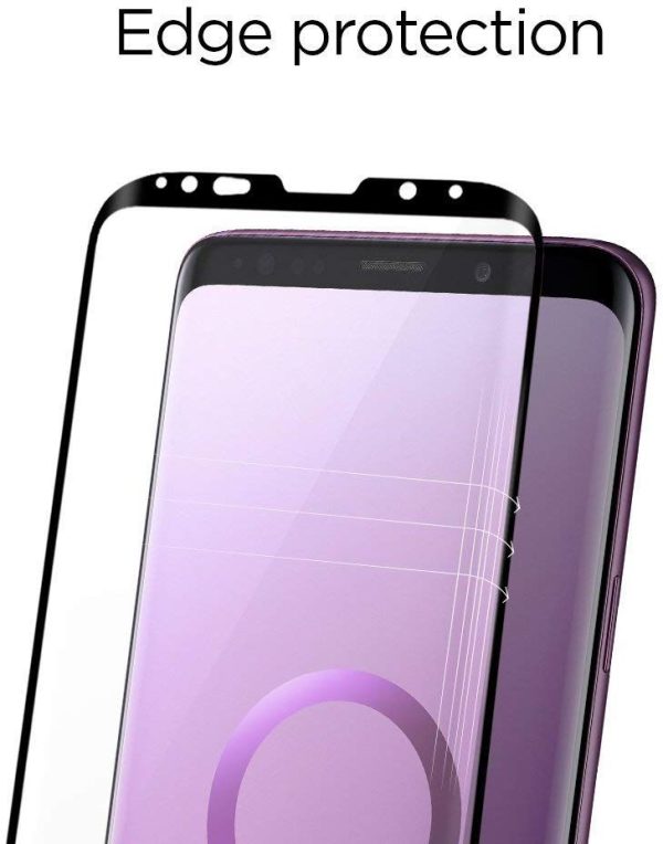 Galaxy S9 Spigen GLASTr Curved Slim Case Friendly Curved Tempered Glass