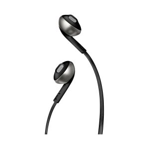 JBL T205 Pure Bass Metal Earbud Headphones with Mic - Black
