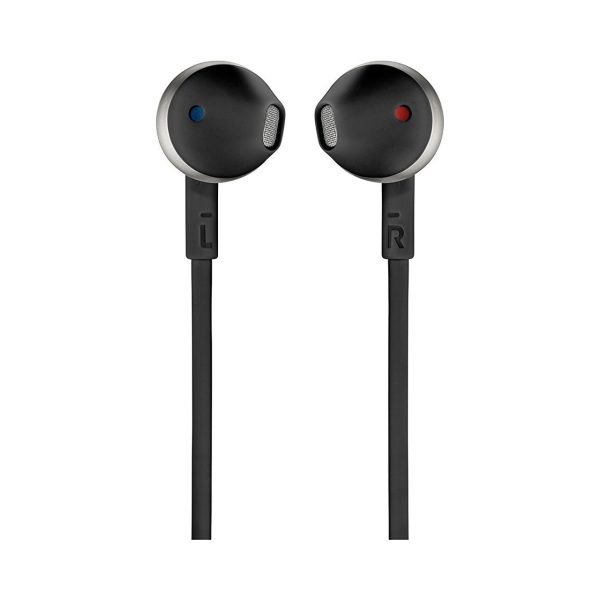 JBL T205 Pure Bass Metal Earbud Headphones with Mic - Black