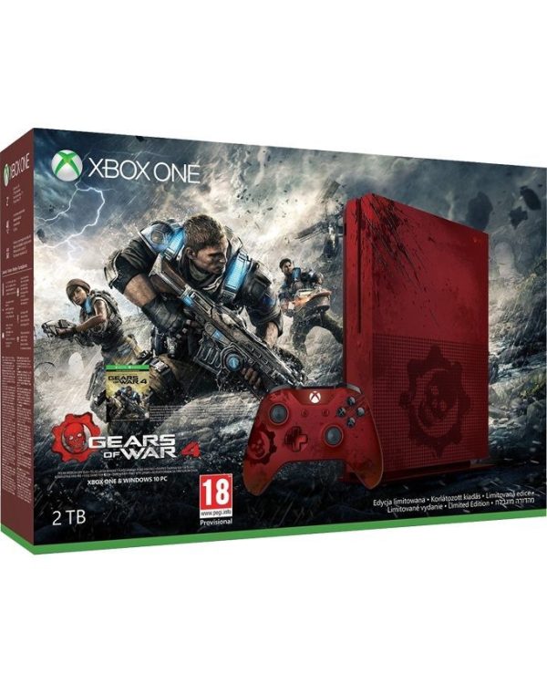 Microsoft Xbox One S 2TB(HDD) Console  Gears of War 4  Limited Edition Red Microsoft Xbox One S 2TB(HDD) Console  Gears of War 4  Limited Edition Red