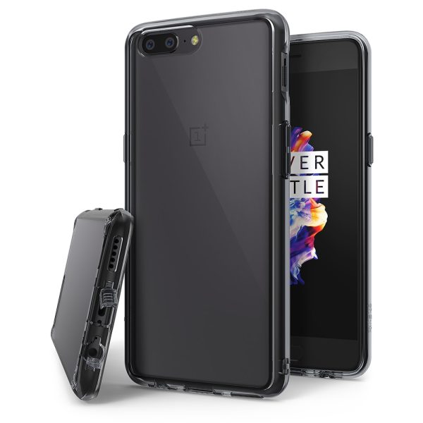 OnePlus 5 Ringke Hybrid Drop Protection Fusion Case - Smoke Black