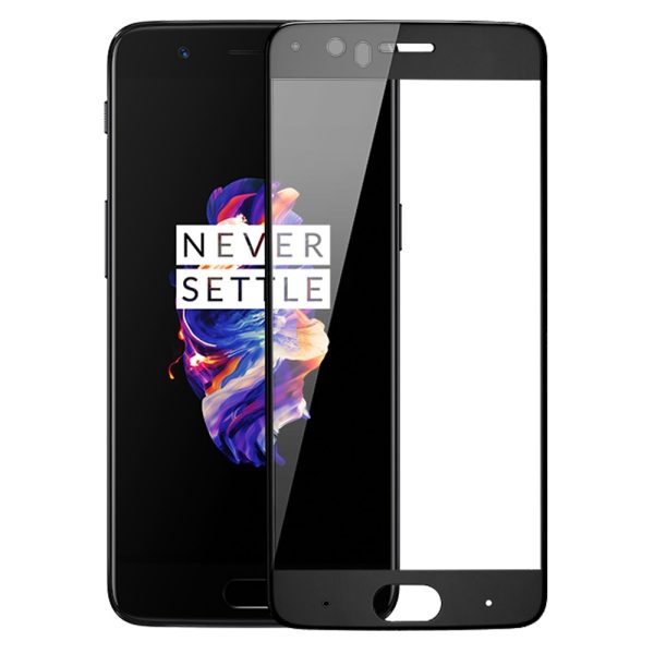 OnePlus 5 Original Curved Edge to Edge Tempered Glass - Black