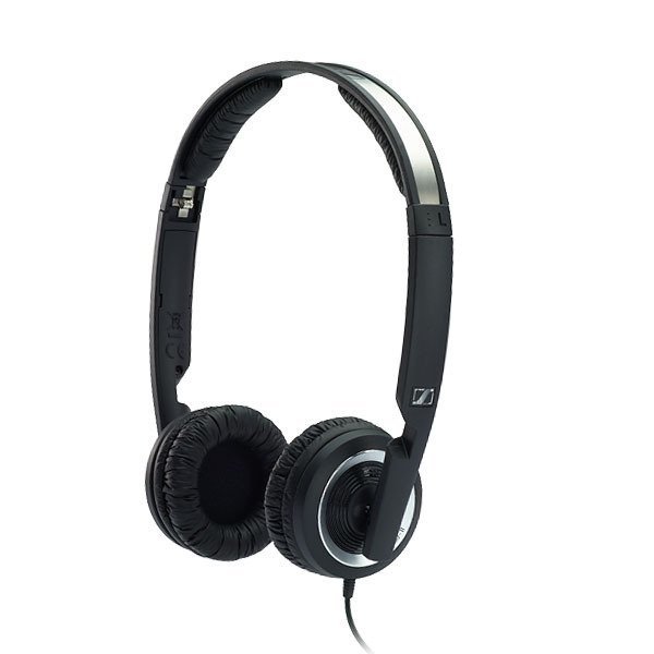 Sennheiser Lightweight Supra Aural On-Ear Headphone with Mic - Black Px 200