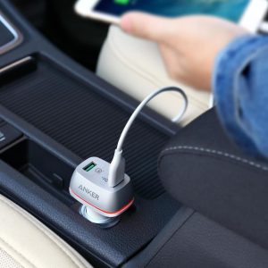 Anker PowerDrive + 2  Car Charger with Quick Charge 3.0 - White ( A2224H21)