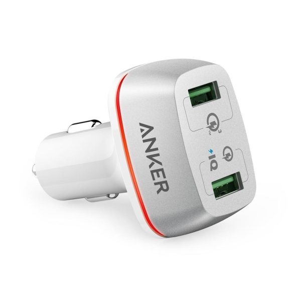 Anker PowerDrive + 2  Car Charger with Quick Charge 3.0 - White ( A2224H21) Anker PowerDrive + 2  Car Charger with Quick Charge 3.0 - White ( A2224H21)