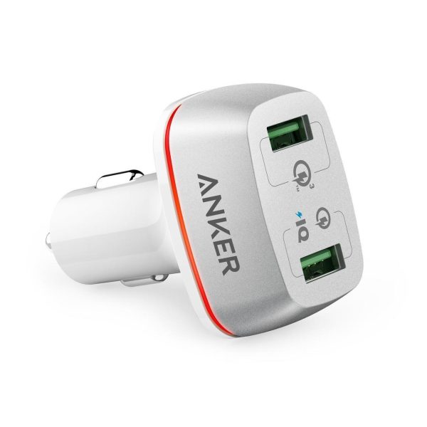 Anker PowerDrive + 2  Car Charger with Quick Charge 3.0 - White ( A2224H21)