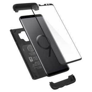Samsung Galaxy S9 Plus Spigen Original Thin Fit 360 Case with Glass Protector - Black