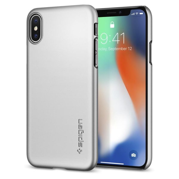 Apple iPhone X Spigen Original Thin Fit - Satin Silver