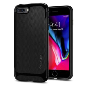 Apple iPhone 8 Plus / 7 Plus Original Spigen Case Neo Hybrid Herringbone - Shiny Black