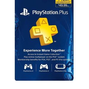 PlayStation Plus - 1 Year Membership Card USA - For PS3 - PS4 - PS Vita - Sony