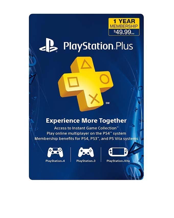 PlayStation Plus - 1 Year Membership Card USA - For PS3 - PS4 - PS Vita - Sony