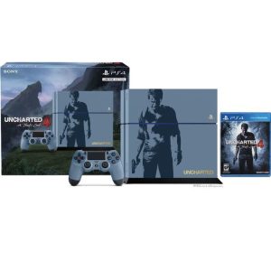 Sony PlayStation 4 Region 2 PAL 500GB(HDD) Console Uncharted 4 Limited Edition Bundle Grey & Blue